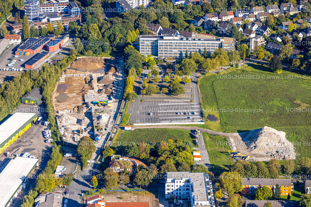 Dortmund241006119 | Luftbild, DSW 21 Dortmunder Stadtwerke, Gebäude Hauptverwaltung Deggingstraße mit Wiesenfläche und Parkplatz, Baustelle an der Feldstraße, Westfalendamm, Dortmund, Ruhrgebiet, Nordrhein-Westfalen, Deutschland