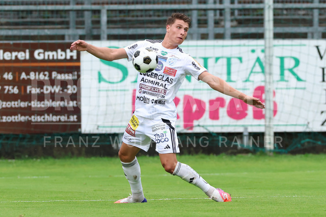 Friendly Match: SC Weiz vs TSV Hartberg in Weiz | Weiz, AUSTRIA, 01.JUL.26 - SOCCER - ADMIRAL Bundesliga, SC Weiz vs TSV Hartberg, test match. The image shows Marco Hoffmann (Hartberg).