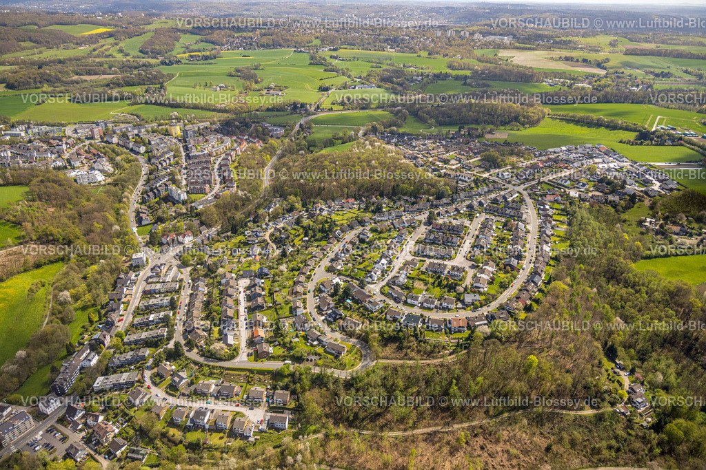 Velbert230407340Neviges | Luftbild, Wohnsiedlung Oberste Homberg und Unterste Homberg, Kleinehöhe, Velbert, Ruhrgebiet, Nordrhein-Westfalen, Deutschland