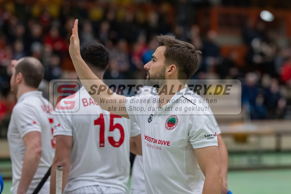 HK_20230113_102666 | 1. Bundesliga ( Halle ) Herren Crefelder HTC - DSD Düsseldorf am 13.1.2023 Crefelder HTC  ( CHTC ) Halle Glockenspitz , Krefeld , Jansen Phillip ( Crefelder HTC #12 )