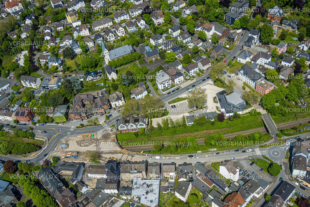 Wetter230502855 | Luftbild, Baustelle Kaiserstraße Ecke Friedrichstraße und Stadtsaal Wetter, Wetter, Ruhrgebiet, Nordrhein-Westfalen, Deutschland