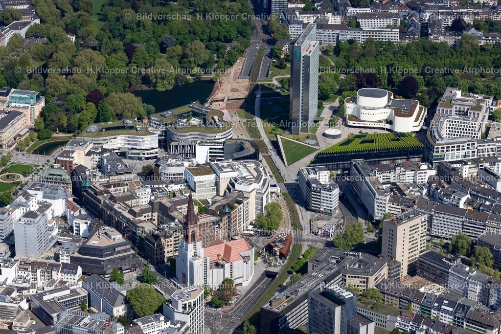 Luftbild Düsseldorf-2241 | Luftbild Düsseldorf Sanierung eines Gebäudekomplexes in Düsseldorf im Bundesland Nordrhein-Westfalen, Deutschland - Realisiert mit Pictrs.com