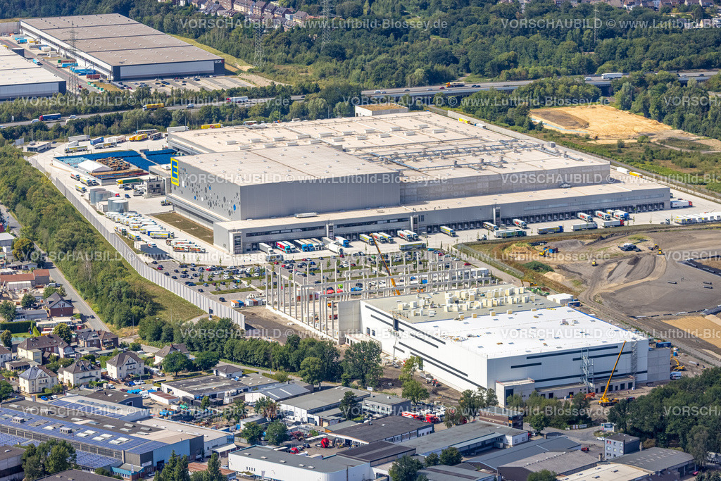 Oberhausen220800630 | Luftbild, Edeka Zentrallager Logistikzentrum und SEGRO Logistics Park Oberhausen an der Autobahn A3, Waldteich, Schwarze Heide, Oberhausen, Ruhrgebiet, Nordrhein-Westfalen, Deutschland