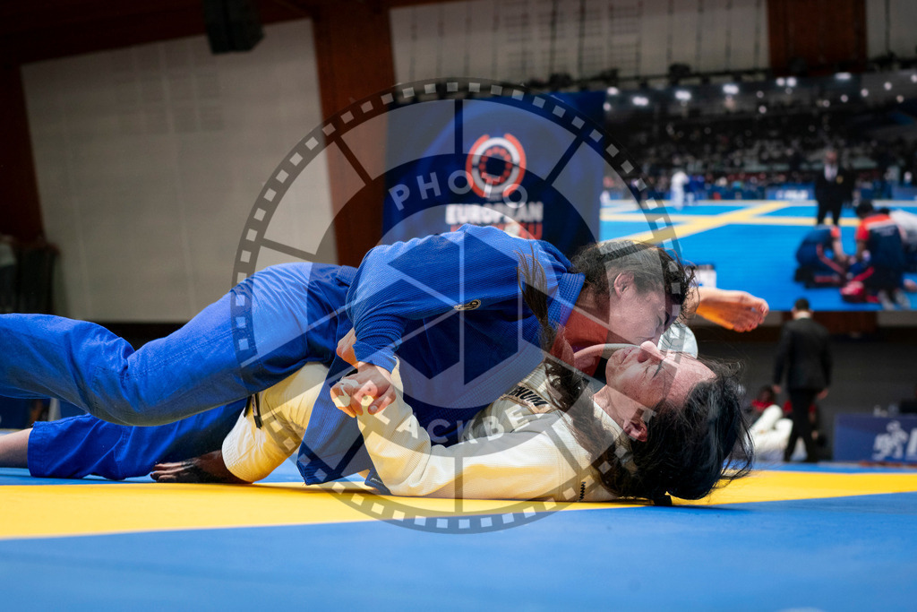 20240126PBB1936 | Fighters compete during the Brazilian Jiu-Jitsu European Championship of the IBJJF in Paris, France, on January 26, 2024.