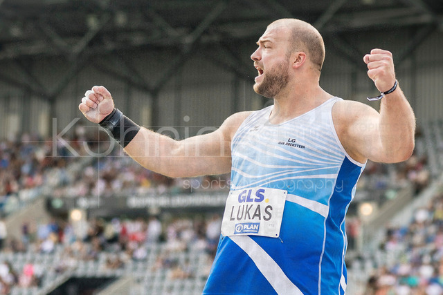 Deutsche Leichtathletik-Meisterschaften; Bochum-Wattenscheid, 25.07.2026 | Dennis Lukas (LG Idar-Oberstein), Kugelstossen; Deutsche Leichtathletik-Meisterschaften am 25.07.2026 im Lorheide-Stadion, Bochum-Wattenscheid (Nordrhein-Westfalen).