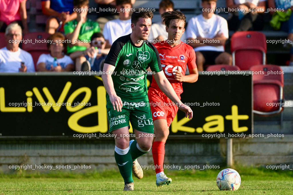 FC Lendorf vs. SC St.Veit | #8 Florian Pingist FC Lendorf, #6 Julian Hufnag St.Veit, FC Lendorf vs. SC St.Veit, FC Lendorf vs. SC St.Veit am 17.08.2024 in Lendorf (Thomas Morgenstern-Arena), Austria, (Photo by Bernd Stefan)
