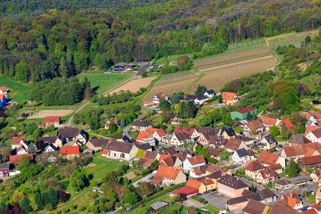 Vue aérienne: Stade Oberwiese - FC Rott à Rott dans le département Bas Rhin, France – .Photo: IMG_099300.jpg prise le 30/04/2017 par Werner Riehm/FLY-FOTO.eu – Résolution de l'original: 5362 x 3574 px