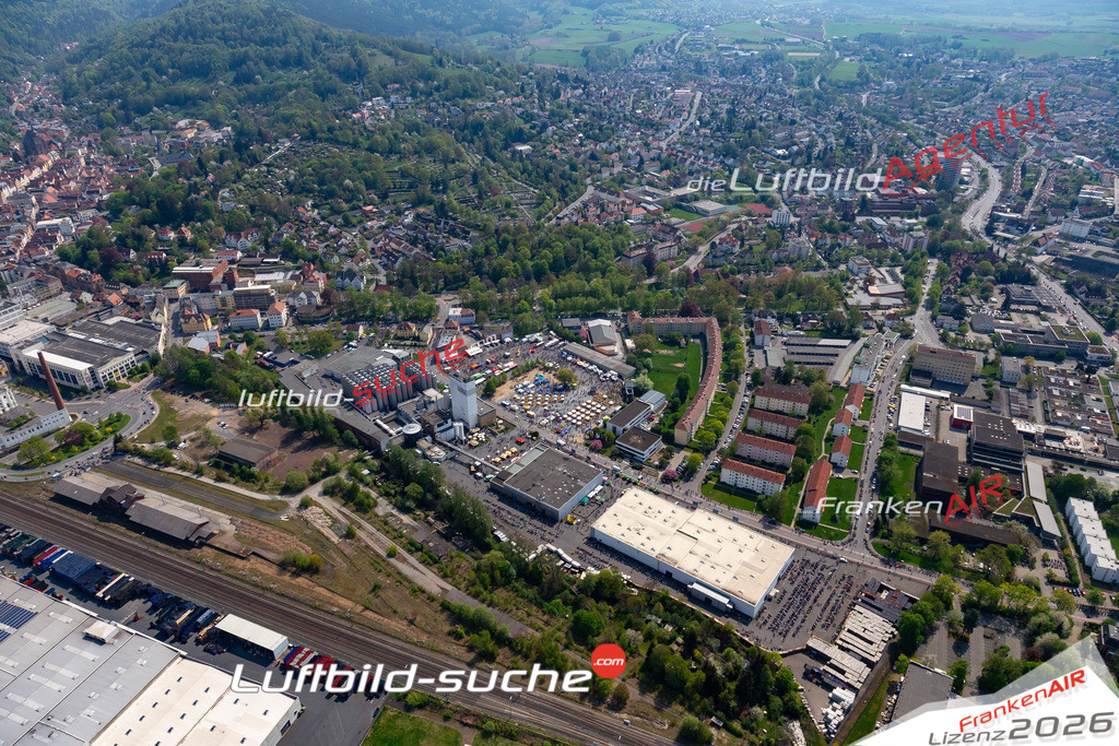 Das Luftbild der Stadt Kulmbach wurde 2018 vom Flugzeug heraus erstellt (keine Drohne) Aufnahmehöhe ca.400 Meter- hohe Auflösung für beste Druck-Qualität