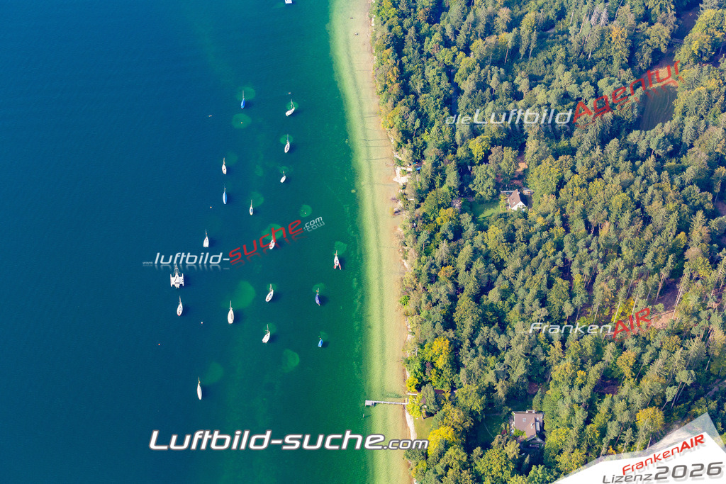 Aktuelles Luftbild von  Starnberger See - Die Luftaufnahme wurde 2020 mittels UL-Flugzeug erstellt ( keine Drohne ) - hochauflösende Kamera-Systeme von  Canon -Beste Qualität - Für grossformatige Ausdrucke geeignet. Die Geschenkidee !
