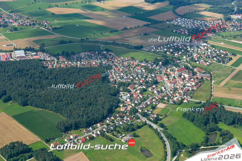 Die Luftaufnahme Seligenporten - Pyrbaum wurde 2017 mittels Flugzeug (keine Drohne) erstellt. Perfekte Schärfe und Druck- Auflösung- Garantiert!