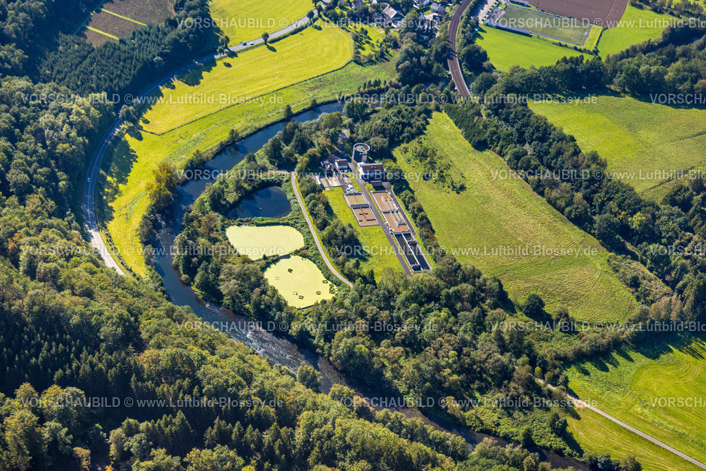 Finnentrop230908483 | Luftbild, Ruhrverband Kläranlage, Lenhausen, Finnentrop, Sauerland, Nordrhein-Westfalen, Deutschland