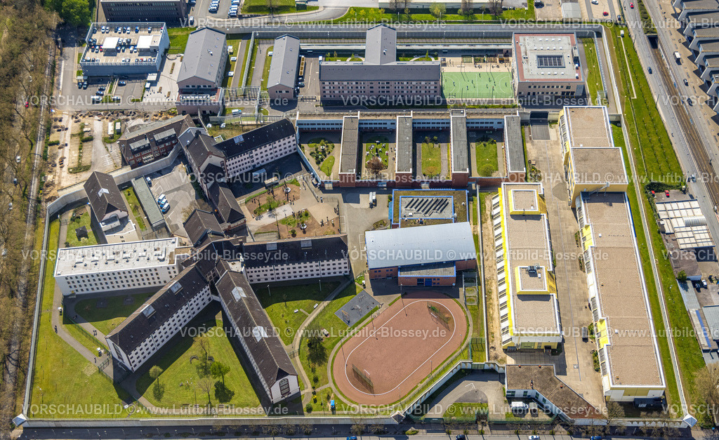Bochum230404561 | Luftbild, Justizvollzugsanstalt Bochum, Grumme, Bochum, Ruhrgebiet, Nordrhein-Westfalen, Deutschland