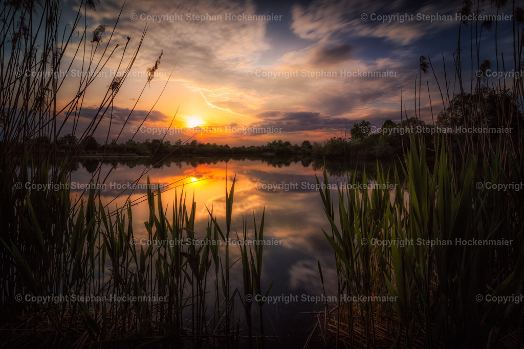 Sonnenuntergagn am See | Sonnenuntergang am Afrasee in Friedberg - Realisiert mit Pictrs.com