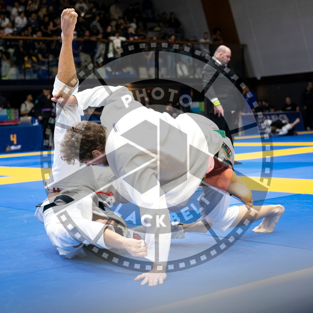 20240123PBB03041 | Fighters compete during the second day of the IBJJF European Championship in Paris, France, on January 23, 2024.