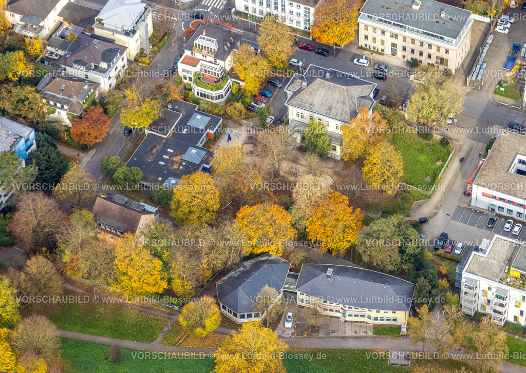 Hagen251101191 | Luftbild, Kultopia Kulturzentrum, Kindertagesstätte Konkordiastraße und Villa Laufenberg, herbstliche Bäume, Mittelstadt, Hagen, Ruhrgebiet, Nordrhein-Westfalen, Deutschland