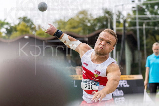 Para Heimspiel 7.0; Leverkusen, 18.07.2026 | LEVERKUSEN, GERMANY - JULY 18, 2026 : Niko Kappel (GER/VfB Stuttgart 1893) competing in the shot put during the Para Heimspiel 7.0 at Fritz Jacobi Sports Complex on July 18, 2026 in Leverkusen, Germany.