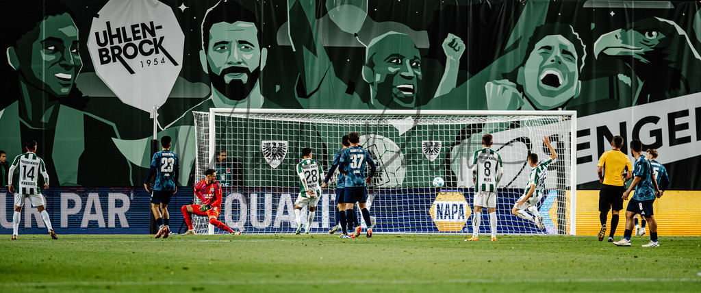 2. Bundesliga, Saison 2024/25, 7. Spieltag: SC Preußen Münster - FC Schalke 04 | Münster, 28.09.2024: 2. Bundesliga, 7. Spieltag, SC Preußen Münster gegen FC Schalke 04 im LVM-Preußenstadion in Münster. Foto: sportfotografie.ms | Markus Paletta - Realisiert mit Pictrs.com