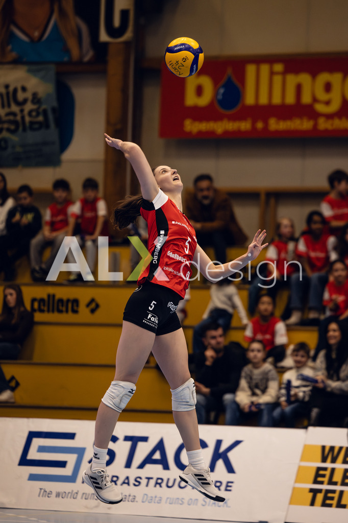Volleyball I Frauen I Saison 2025-2026 I Volleyball NLA | Women I Round 14 I VC Kanti Schaffhausen - NLZ Volleyball Academy Zürich I 16.01.2026 | VC Kanti Schaffhausen - 5 Wanda Herzog (CH) - Aussen - Realisiert mit Pictrs.com