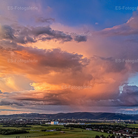 Schwetzingen Blick richtung Odenwald