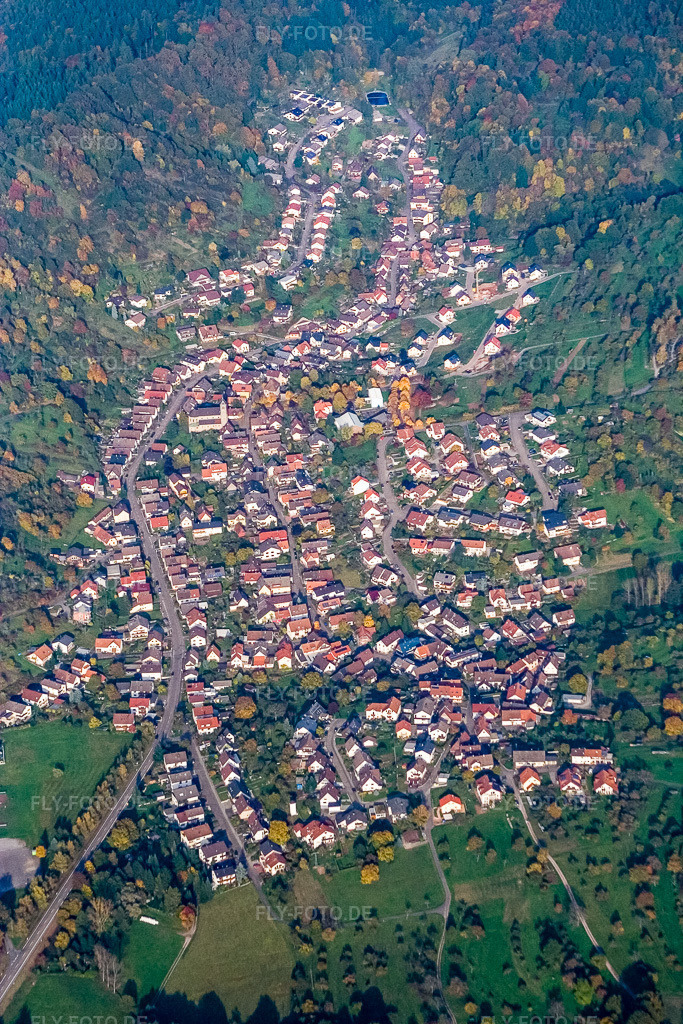 Luftbild: Dorf - Ansicht im Ortsteil Sulzbach in Gaggenau im Bundesland Baden-Württemberg in Deutschland. Foto: IMG_14015.jpg vom 11.10.2008 durch Werner Riehm/FLY-FOTO.de
