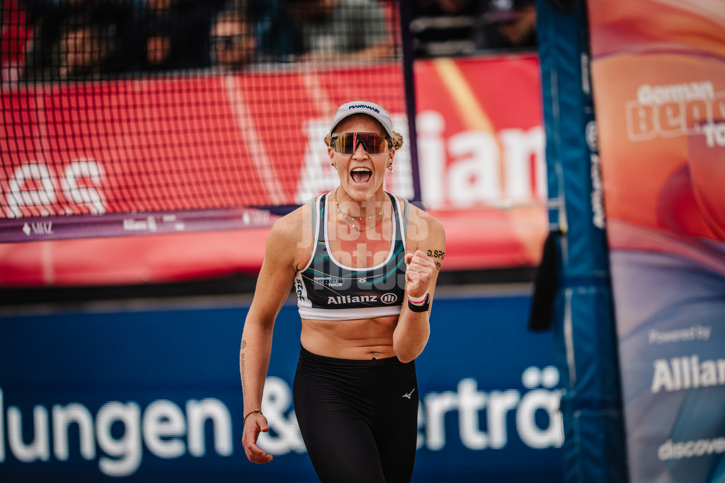 Beachvolleyball | Frauen | Allianz German Beach Tour 2025 | Tourstop Berlin | 23.08.2025 | Melanie Paul jubelt