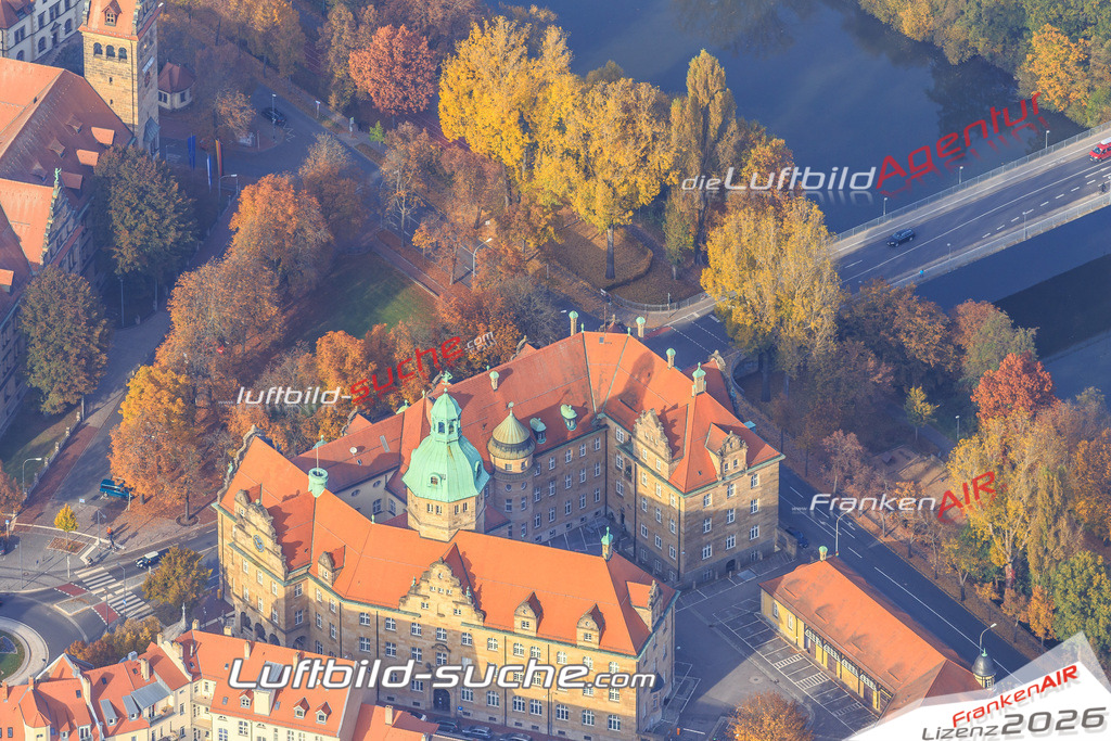Luftbild von Marienbruecke Bamberg - Luftaufnahme wurde 2016 von https://frankenair.de mittels Flugzeug (keine Drohne) erstellt - die Geschenkidee
