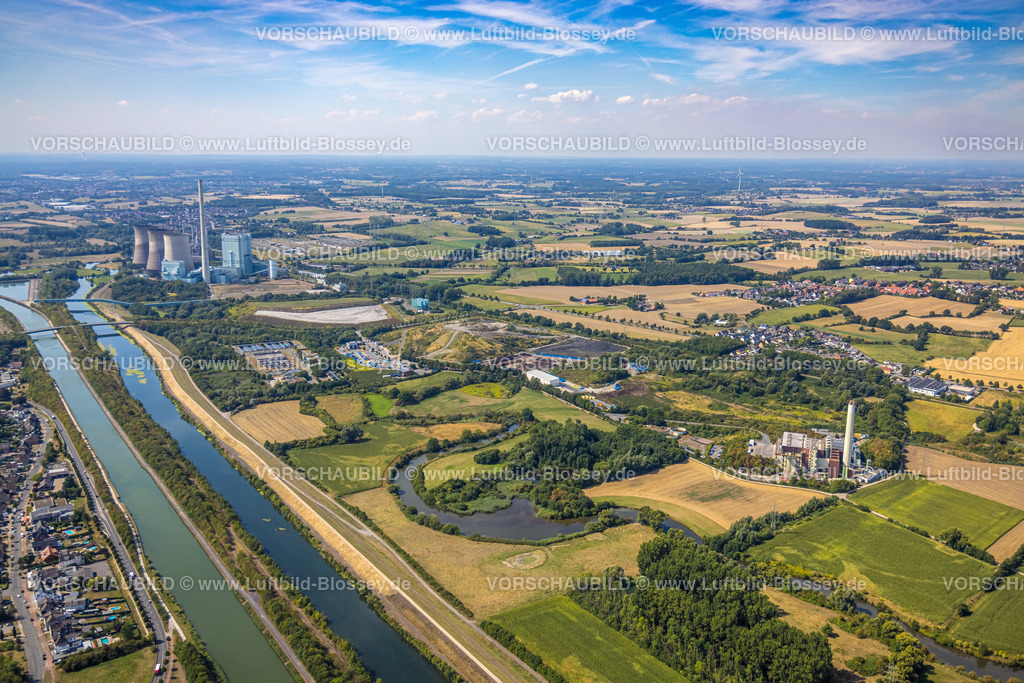 Hamm220809484Bockum-Hoevel | Luftbild, MVA Müllverbrennungsanlage Hamm Eigentümer-GmbH Entsorgungs-unternehmen, Kläranlage Hamm-West, RWE Generation SE Kraftwerk Gersteinwerk, Fluss Lippe und Lippeschleife, Datteln-Hamm-Kanal, Bockum-Hövel, Hamm, Ruhrgebiet, Nordrhein-Westfalen, Deutschland