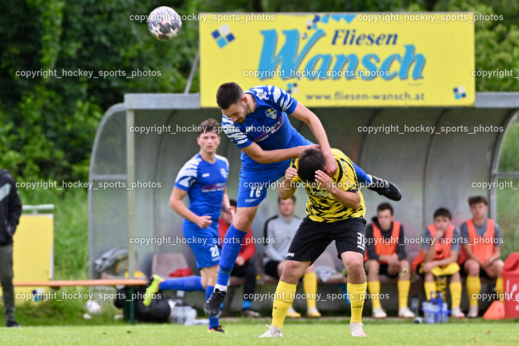 SV Wernberg vs. FC Faakersee | #16 Igor Lovric SV Wernberg, #31 Arnel Mulahalilovic FC Faakersee, SV Wernberg vs. FC Faakersee, SV Wernberg vs. FC Faakersee am 01.06.2024 in Wernberg (Sportplatz Wernberg), Austria, (Photo by Bernd Stefan)