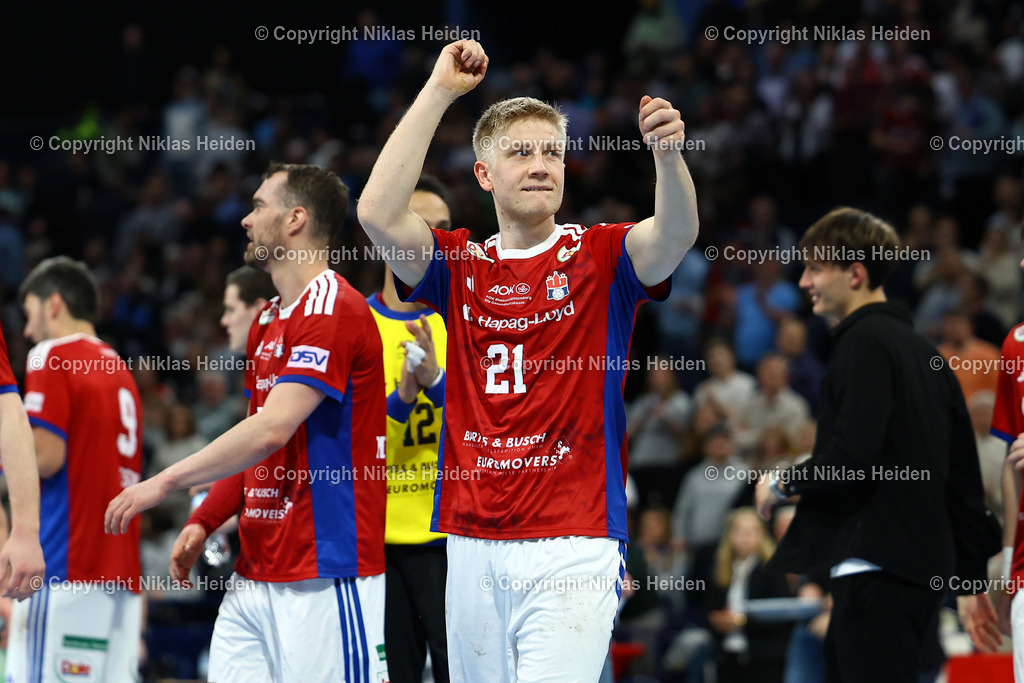 NH_HSVHamburg_MTMelsungen_HandballBundesliga_22022026 | #21 Frederik Bo Andersen (Handball Sport Verein Hamburg)Handball I Herren I Bundesliga (Daikin HBL) I Saison 2025-2026 I 22. Spieltag I Handball Sport Verein Hamburg - MT Melsungen I 22.02.2026 I Barclays Arena