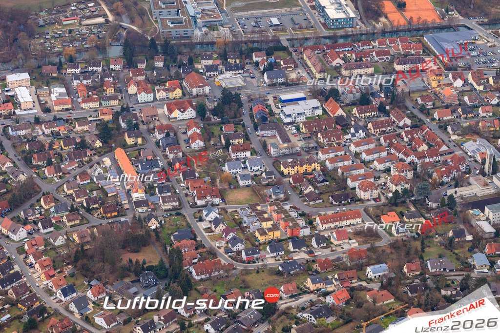 Das Luftbild der Stadt Forchheim wurde 2018 vom Flugzeug heraus erstellt (keine Drohne) Aufnahmehöhe ca.400 Meter- hohe Auflösung für beste Druck-Qualität