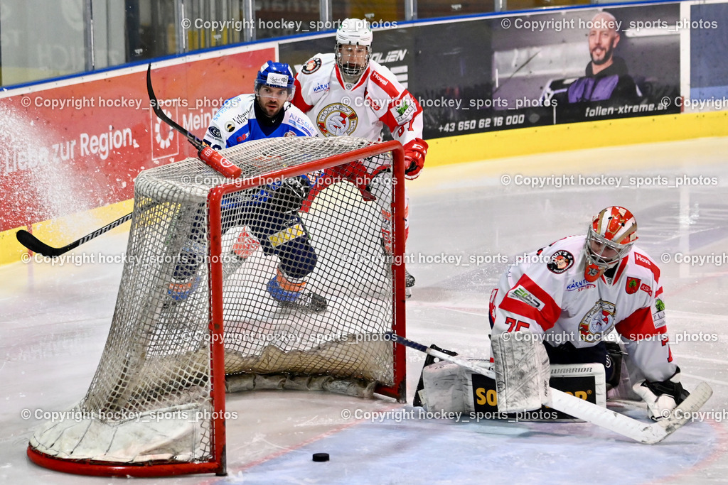ESC Steindorf vs. ESV Ferlach  | #75 Kropiunig Ralf ESV Ferlach, #79 Petrik Benjamin ESC Steindorf, ESC Steindorf vs. ESV Ferlach , ESC Steindorf vs. ESV Ferlach  am 15.02.2026 in Steindorf (Ossiachersee Halle), Austria, (Photo by Bernd Stefan)