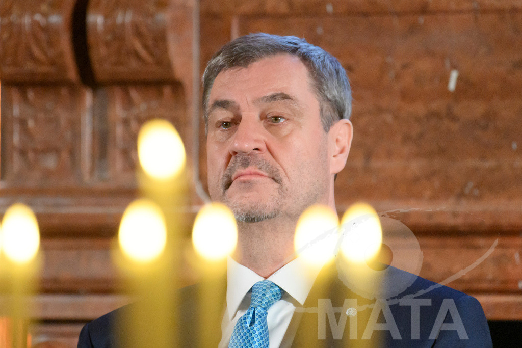 _DWA0812 | Bayerns Ministerpräsident Markus Söder (CSU) in der Münchner Residenz bei der Verleihung des Ewald-von-Kleist-Preis. Der diesjährige Ewald-von-Kleist-Preis wird am Rande der Münchner Sicherheitskonferenz 2026 an das ukrainische Volk vergeben. München, 14.02.2026 Bayern Deutschland - Realisiert mit Pictrs.com