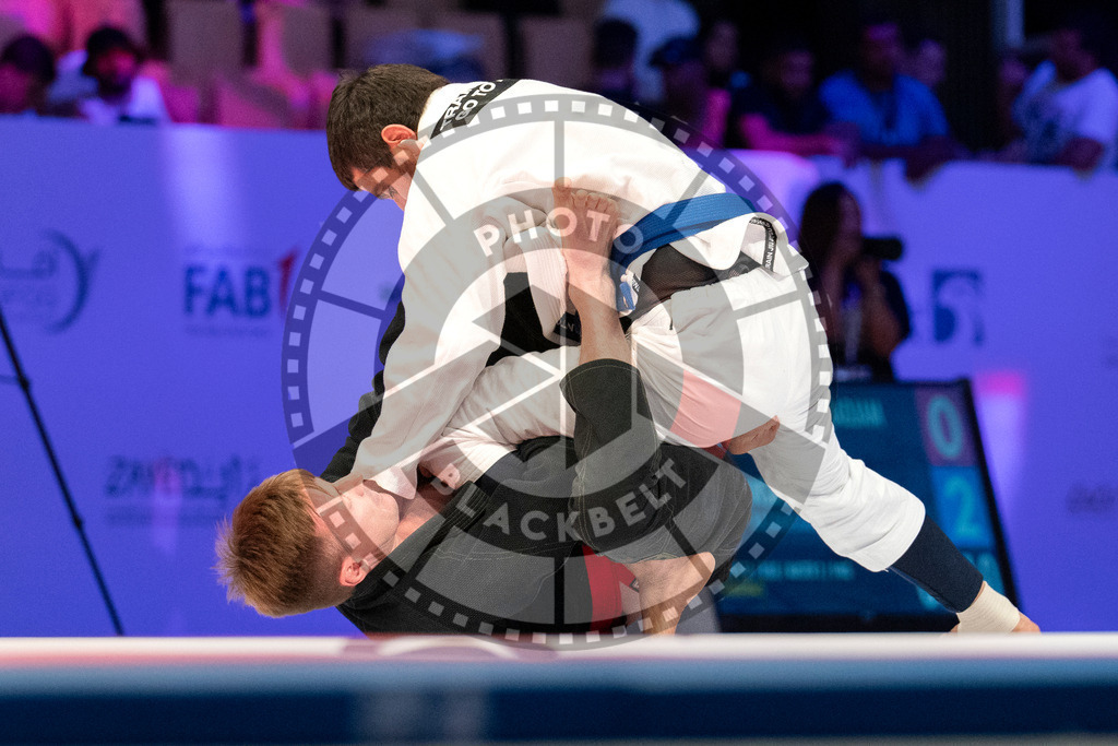 20231106PBB2151 | Fighters compete during the AJP World Master Championship in the Mubadala Arena in Abu Dhabi, Arab United Emirates, on November 6, 2023.