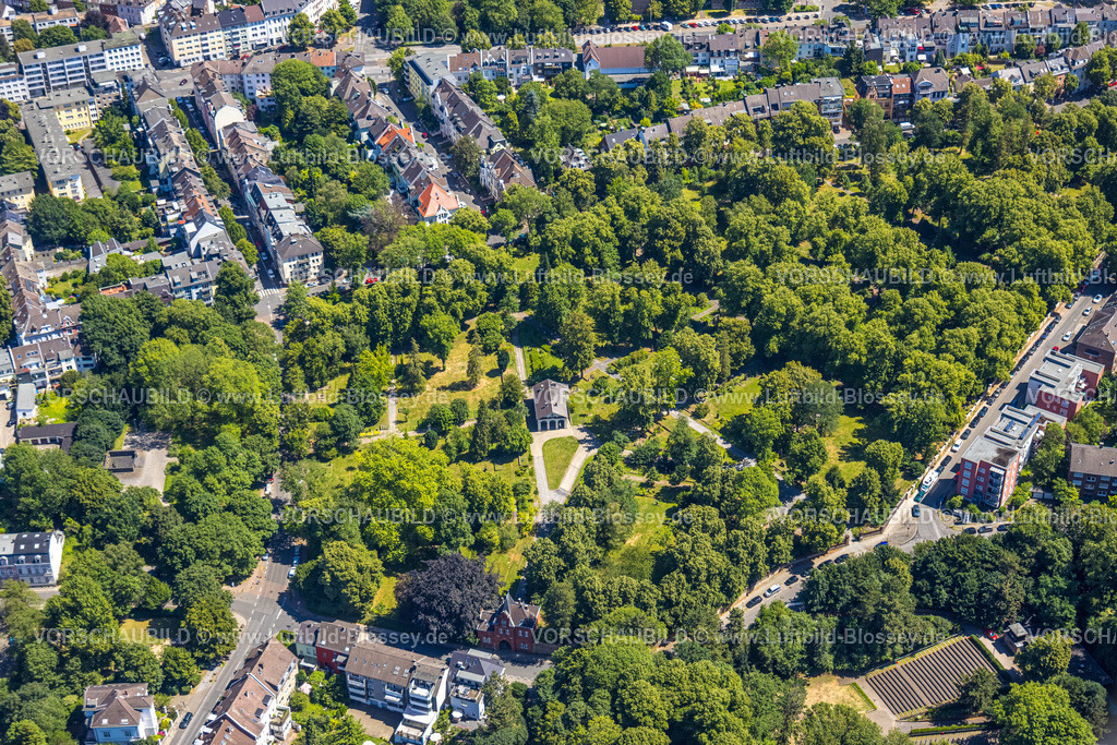 Muelheim230703945 | Luftbild, Altstadtfriedhof, Altstadt I - Südwest, Mülheim an der Ruhr, Ruhrgebiet, Nordrhein-Westfalen, Deutschland
