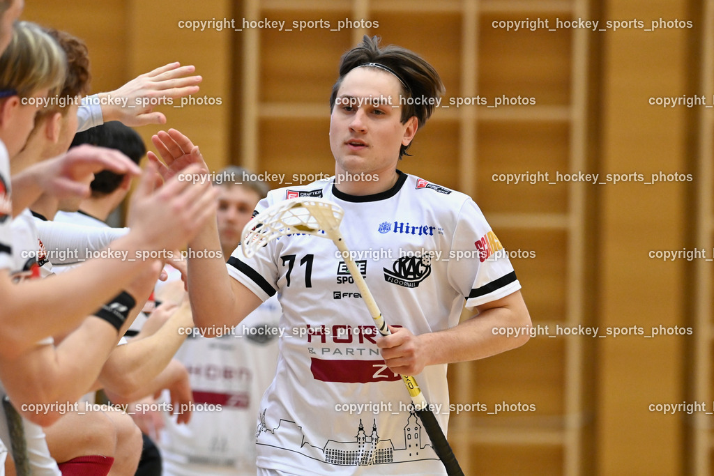 VSV Unihockey vs. KAC Floorball | #71 Christoph Platzer KAC Floorball, VSV Unihockey vs. KAC Floorball, VSV Unihockey vs. KAC Floorball am 28.03.2026 in Villach (Ballspielhalle St. Martin), Austria, (Photo by Bernd Stefan)