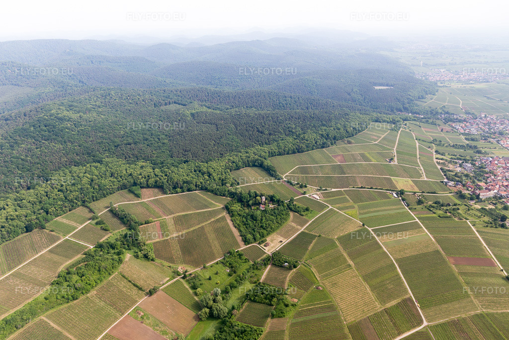 Vue aérienne: Château Saint Paul sur le Sonnenberg à Wissembourg dans le département Bas Rhin, France. Photo: IMG_100692.jpg prise le 05/06/2017 par Werner Riehm/FLY-FOTO.euRésolution de l'original: 5472 x 3648 px