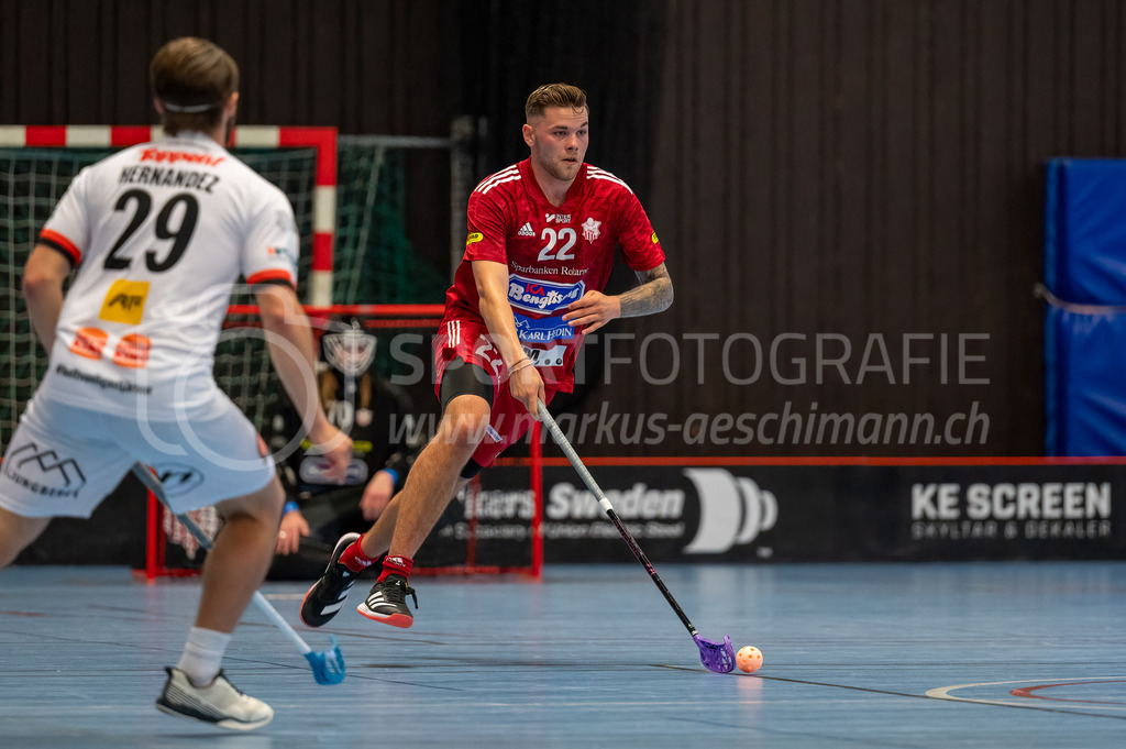 Strängnäs IBK vs Höllvikens IBF - 30. September 2023 | Strängnäs IBK vs Höllvikens IBF
Thomas Arena, Strängnäs
Adam Nilsson (#22 Strängnäs IBK).
Bild: Sportfotografie Markus Aeschimann | www.markus-aeschimann.ch - Realisiert mit Pictrs.com