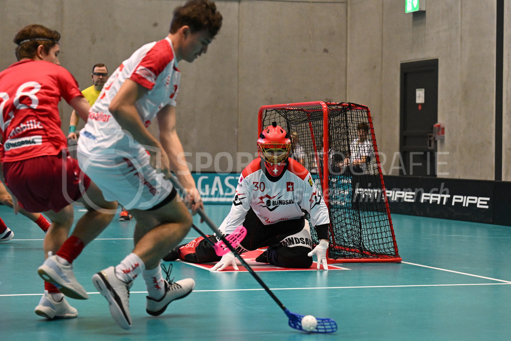 Switzerland B U19 vs Switzerland U19 - 4. February 2024 | Switzerland B U19 vs Switzerland U19
U19 Men International Matches in Switzerland
GoEasy Arena, Siggenthal Station
Switzerland goalie #30 Ilja Brunner.
Credit: Markus Aeschimann | <a href="https://www.markus-aeschimann.ch">Sportfotografie Markus Aeschimann</a> | <a href="https://www.instagram.com/sportfotografie.aeschimann">@sportfotografie.aeschimann</a> - Realisiert mit Pictrs.com