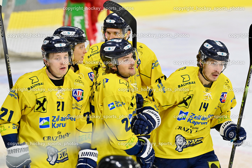 EK Zeller Eisbären vs. EC KAC Future Team 5.11.2022 | Jubel EK Zeller Eisbären Mannschaft, #14 Neubauer Henrik, #25 Berger Hubert, #21 Akerman Jesper