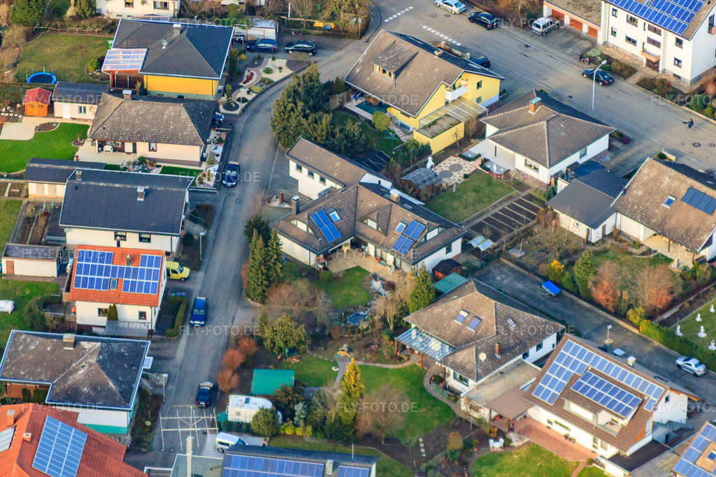 Luftbild: Albert-Detzel-Straße in Herxheim bei Landau im Bundesland Rheinland-Pfalz in Deutschland. Foto: IMG_37128.jpg vom 22.01.2011 durch Werner Riehm/FLY-FOTO.de