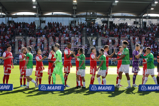 Grazer AK 1902 vs WSG Tirol – Austrian Bundesliga | Graz, Austria, 02.MAY.26 - SOCCER - ADMIRAL Bundesliga, Qualification Group, Grazer AK 1902 vs WSG Tirol. The image shows shake hands of both teams..