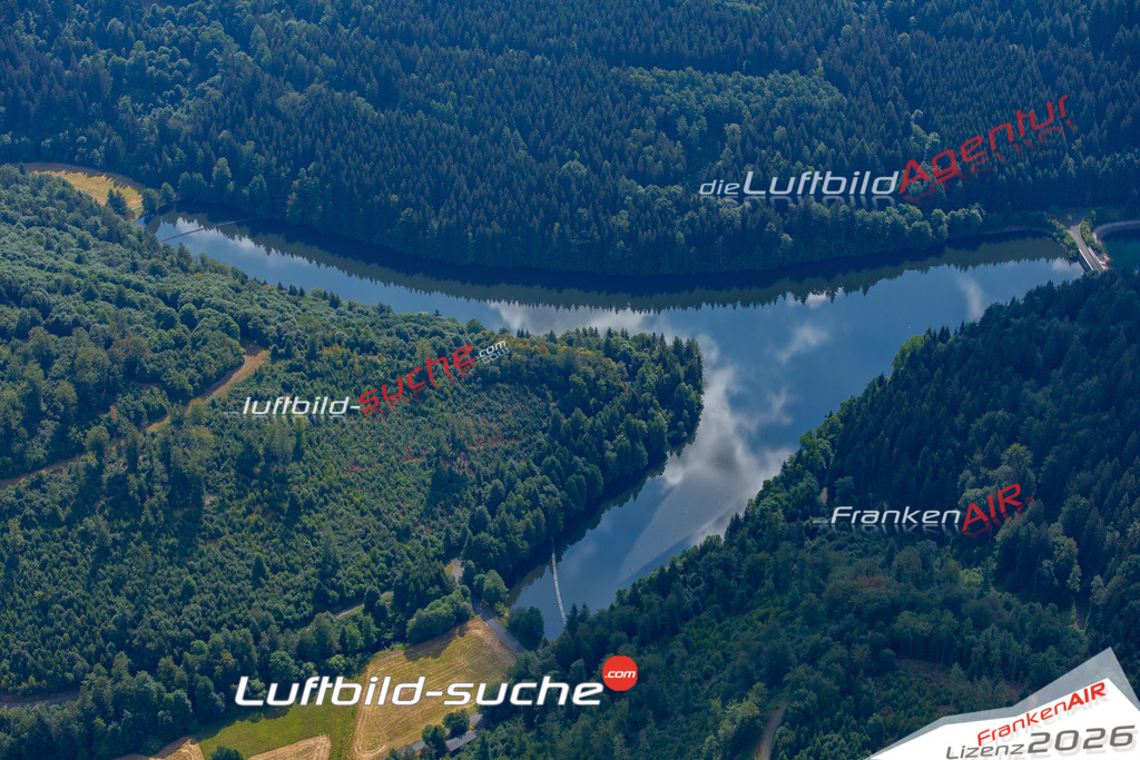 Die Luftbildaufnahme Ködeltalsperre - Nordhalben wurde 2018 mittels Flugzeug (keine Drohne) erstellt. Perfekte Schärfe und Druck- Auflösung- Garantiert!