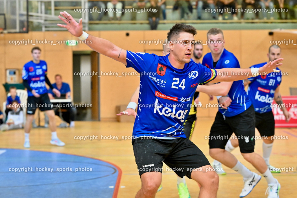 SC Ferlach vs. Bregenz Handball | #24 JOVANOVIC Mladan SC Ferlach, SC Ferlach vs. Bregenz Handball, SC Ferlach vs. Bregenz Handball am 28.09.2024 in Ferlach (Ballspielhalle Ferlach), Austria, (Photo by Bernd Stefan)