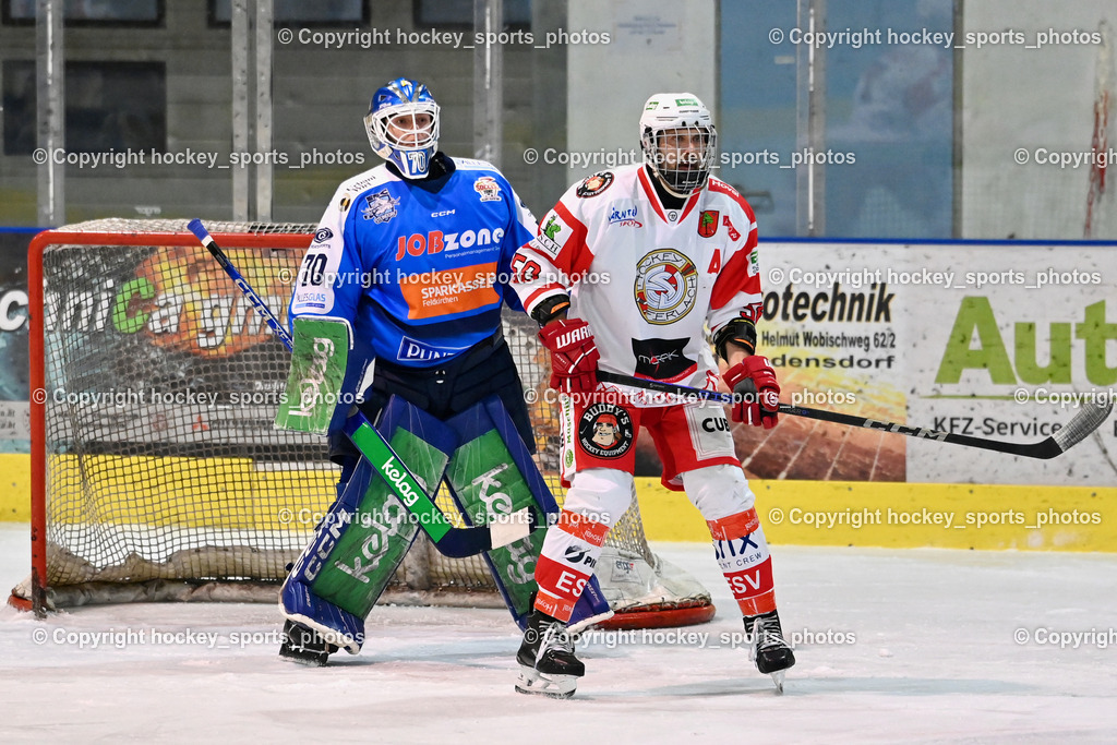 ESC Steindorf vs. ESV Ferlach  | #70 Moser Lukas ESC Steindorf, #58 Florian Matthias ESV Ferlach, ESC Steindorf vs. ESV Ferlach , ESC Steindorf vs. ESV Ferlach  am 15.02.2026 in Steindorf (Ossiachersee Halle), Austria, (Photo by Bernd Stefan)