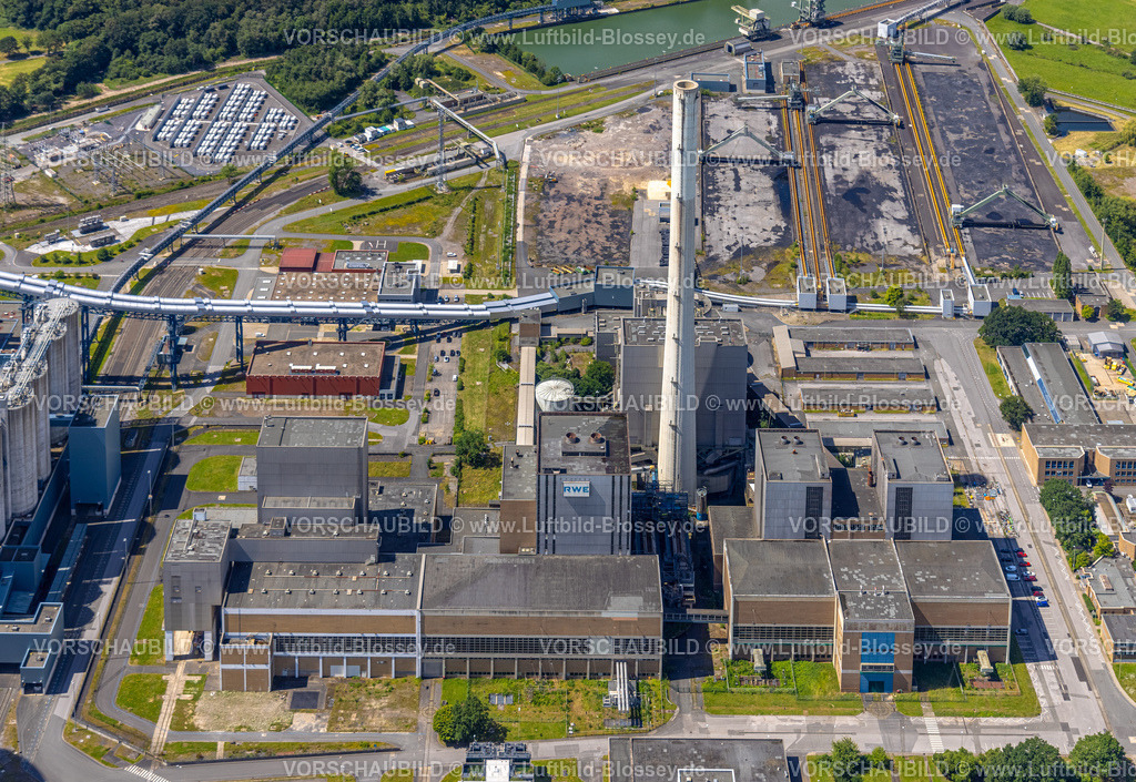 Hamm240707119 | RWE Kraftwerk Westfalen, Detailaufnahme mit Schornstein, Uentrop, Hamm, Ruhrgebiet, Nordrhein-Westfalen, Deutschland