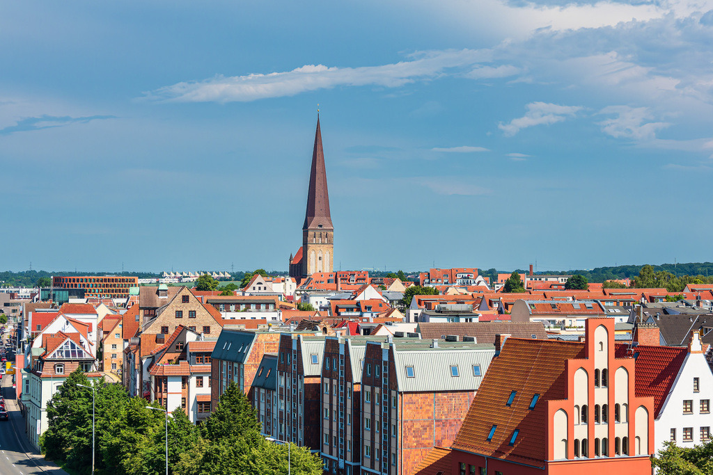Blick auf historische Gebäude in der Hansestadt Rostock | Blick auf historische Gebäude in der Hansestadt Rostock.