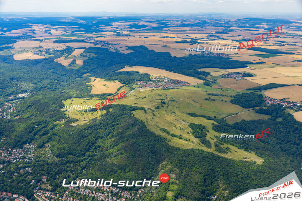 Die Luftaufnahme Cospeda - Jena wurde 2022 vom Flugzeug aus (keine Drohne) erstellt. Hohe Auflösung -für große Poster und Wandbilder geeignet - Garantiert!
