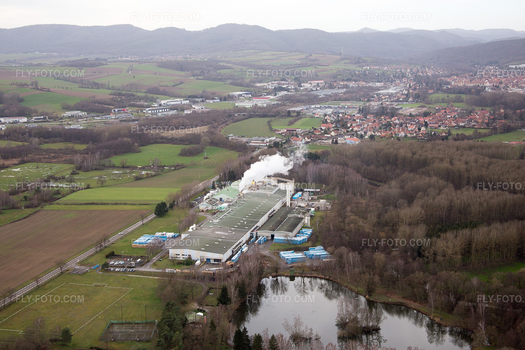 Aerial view: Sitek Insulation in the district Altenstadt in Wissembourg in the state Bas-Rhin, France.Photo: IMG_085865.jpg taken on 01/08/2016 by Werner Riehm/FLY-FOTO.comResolution of the original: 5472 x 3648 px