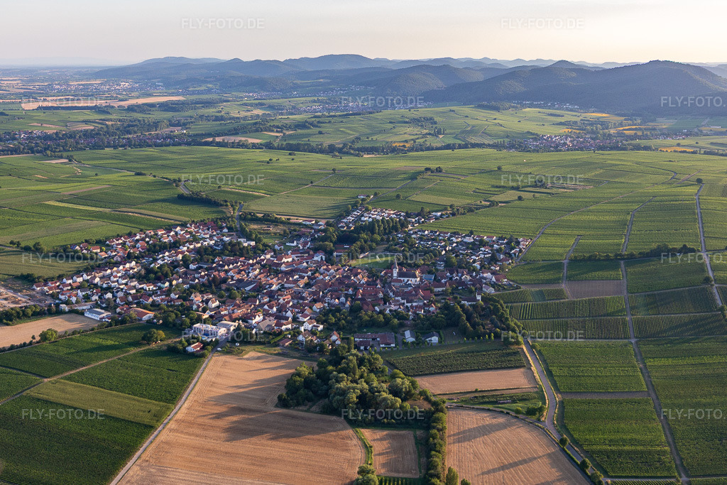 Luftbild: Mörzheim im Ortsteil Mörzheim in Landau im Bundesland Rheinland-Pfalz in Deutschland. Foto: IMG_133692.jpg vom 18.07.2022 durch Werner Riehm/FLY-FOTO.de/ Stadt Landau