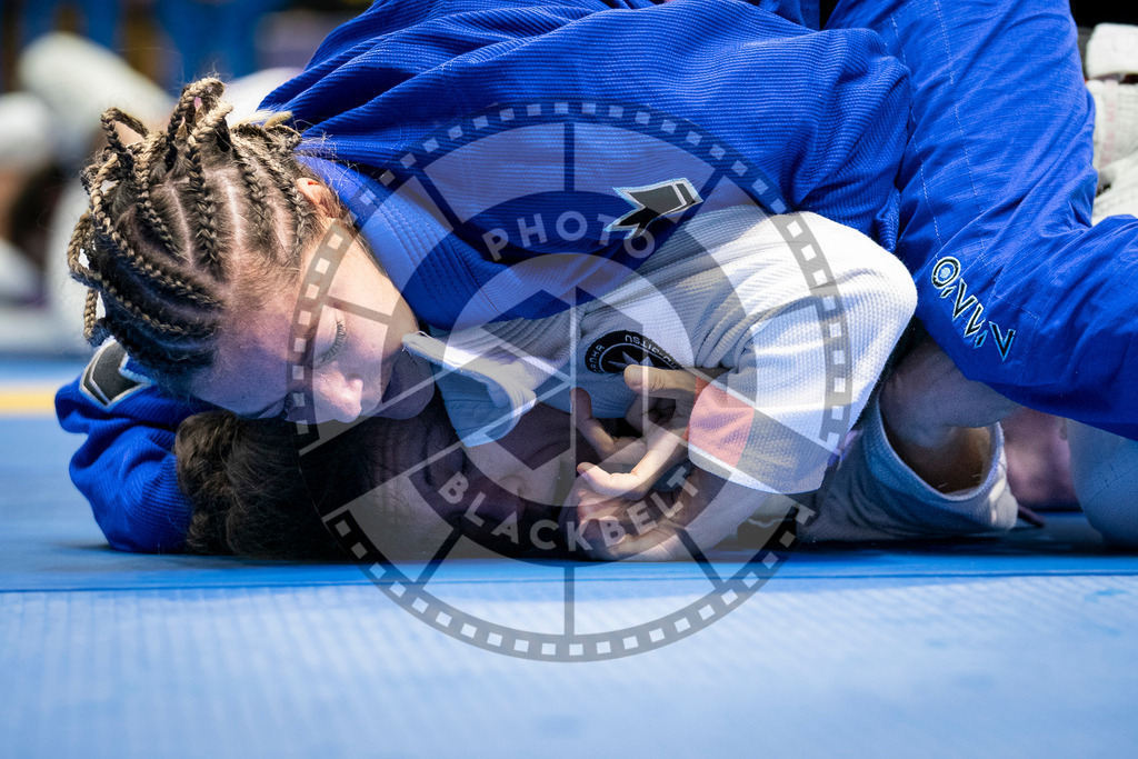 20240125PBB01289 | Fighters compete during the sixth day of the Brazilian Jiu-jitsu European Championship of the IBJJF in Paris, France, on January 25, 2024.